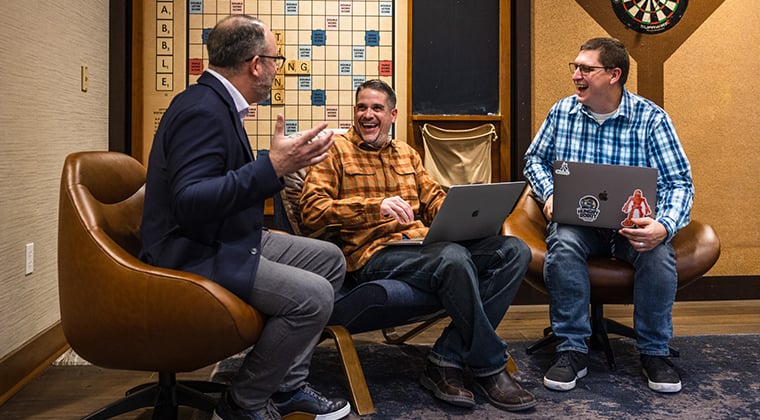 HiringThing employees celebrate ten years in business